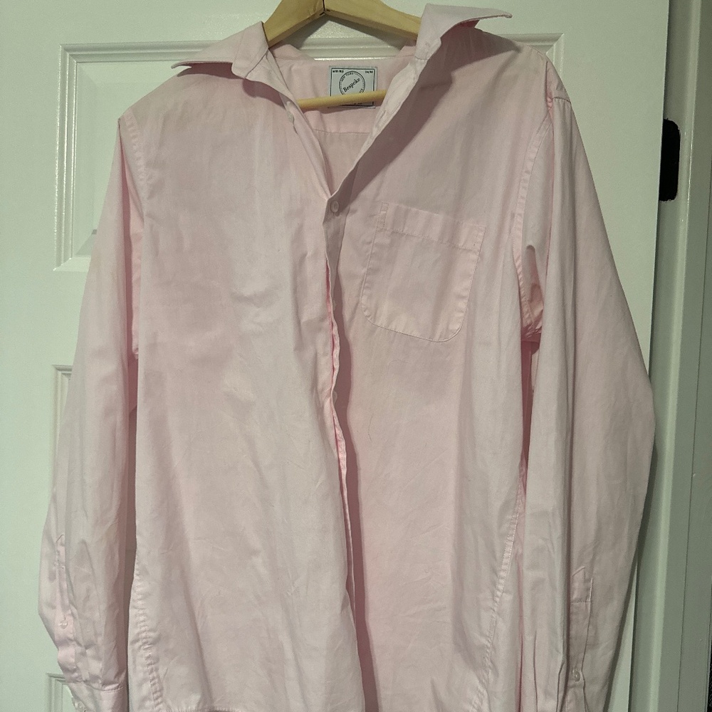 Pink button down shirt